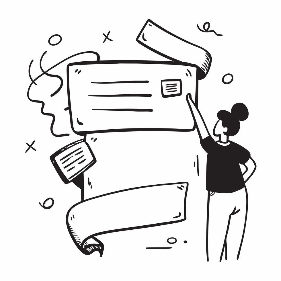 Clean Silhouette of a person and a banner ad symbolizing online promotion in double exposure with copy space concept as A silhouette of a person merged with a banner ad representing the vector