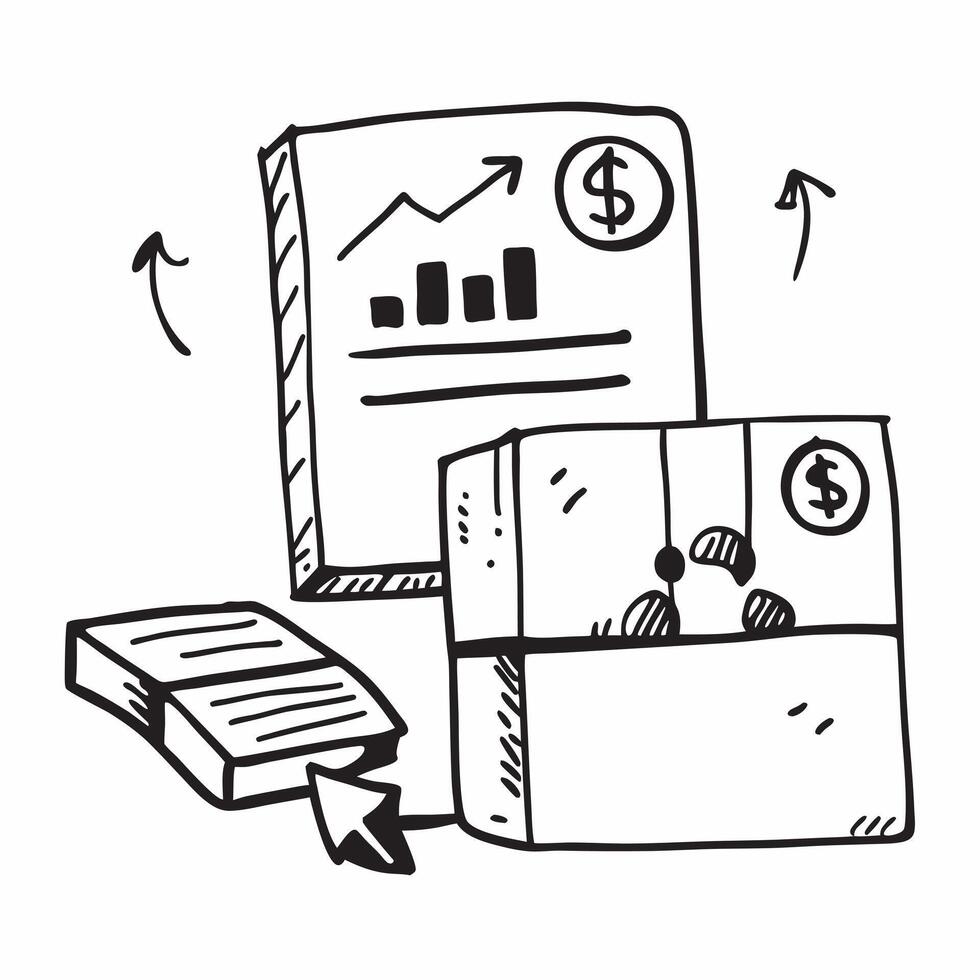 Clean Shipping pallet and a revenue chart symbolizing revenue tracking in distribution in double exposure with copy space concept as A shipping pallet blended with a revenue chart repre vector