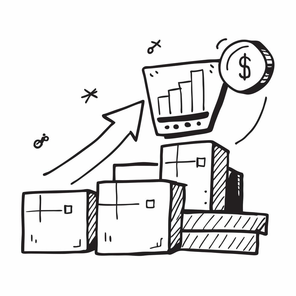 Clean Shipping hub and a financial plan symbolizing supply chain financial planning in double exposure with copy space concept as A shipping hub blended with a financial plan representi vector