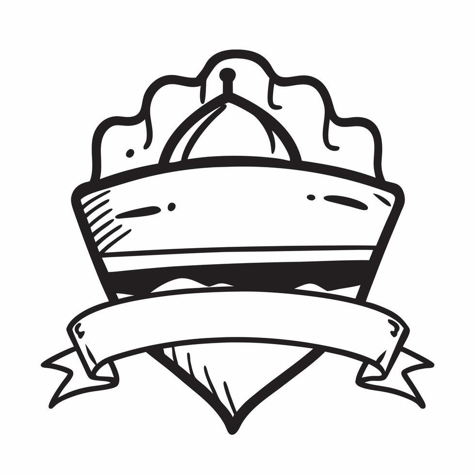 Clean Ship icon with copy space on a blue background concept as A image of a ship icon with ample copy space on a blue background ideal for travel and cruise themed visuals in Ph Set 2 vector