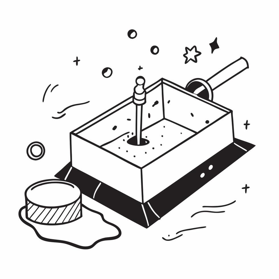 Clean Sandbox illustration with space for text and graphics concept as An illustrative sandbox design featuring ample space for both text and graphics perfect for illustrating sandbox pl Set 2 vector