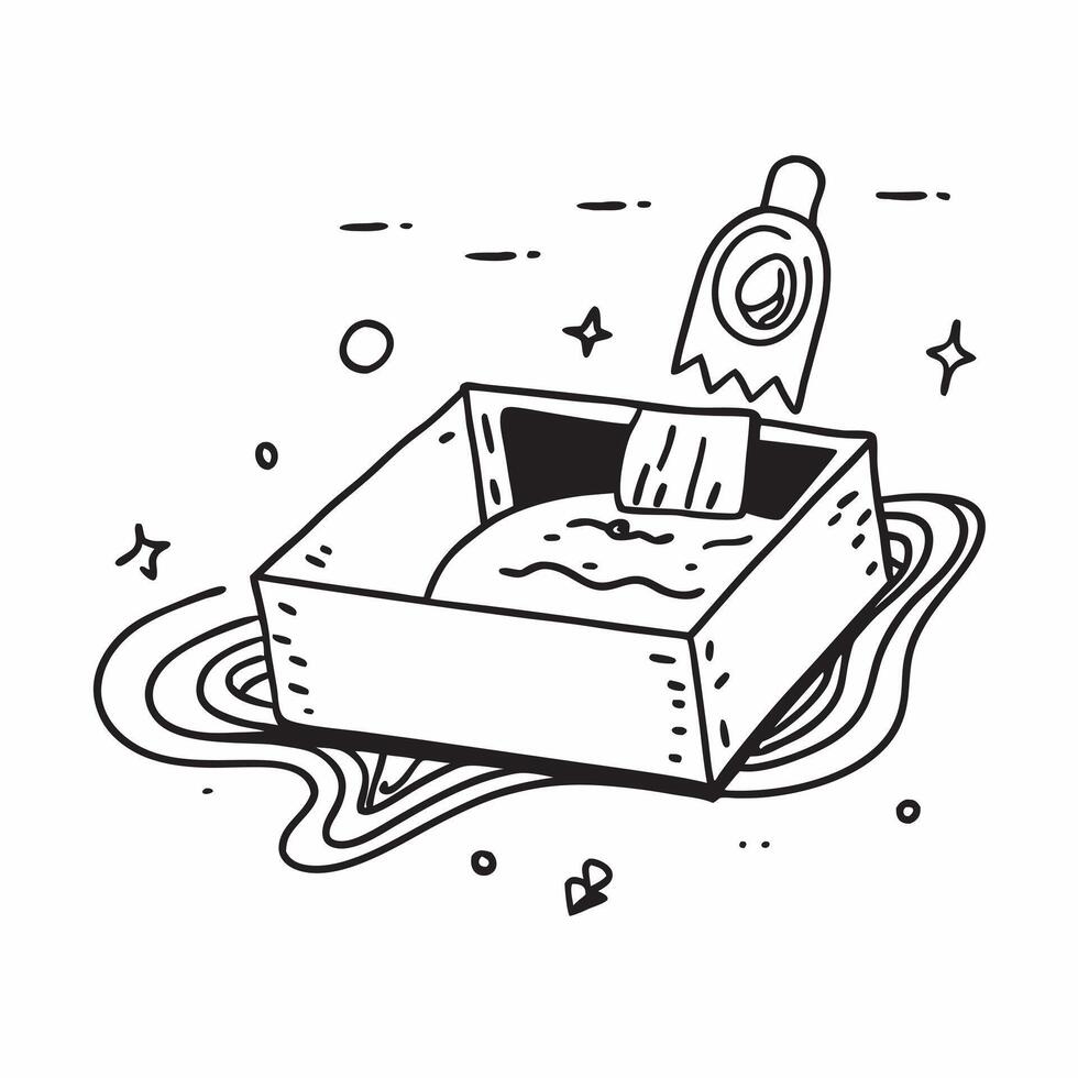 Clean Sandbox symbol with copy space for project planning concept as An artistic rendering of a sandbox symbol with spacious copy space suitable for project planning goal setting and bus vector