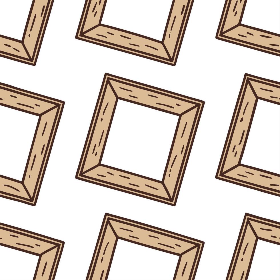 Clean Rustic wooden frame seamless tile pattern with natural textures and earthy tones concept as Natural textures of rustic wooden frames form seamless tile patterns with earthy tones e vector