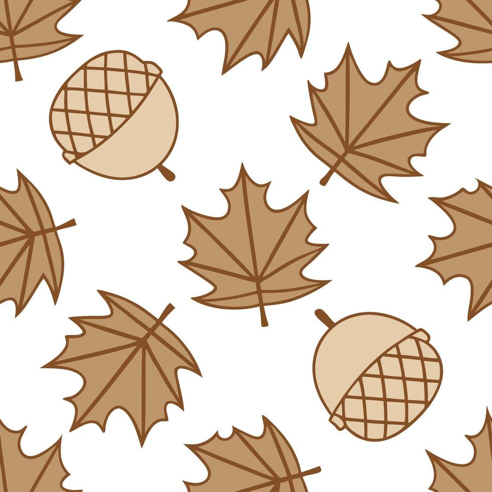 Clean Rustic burlap and autumn leaves seamless tile pattern with natural textures and earthy tones concept as Natural burlap textures and earthy autumn leaves create a rustic seamless ti vector