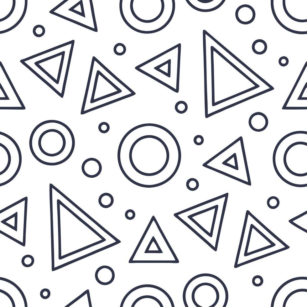 Clean Retro geometric seamless tile pattern intricate line art on white background ideal for contemporary designs concept as Creating seamless tile with retro geometric patterns and intr Set 2 vector