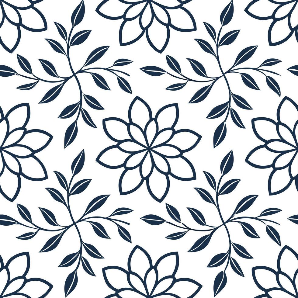 Clean Retro geometric seamless tile pattern intricate line art on white background ideal for contemporary designs concept as Creating seamless tile with retro geometric patterns and intr Set 4 vector