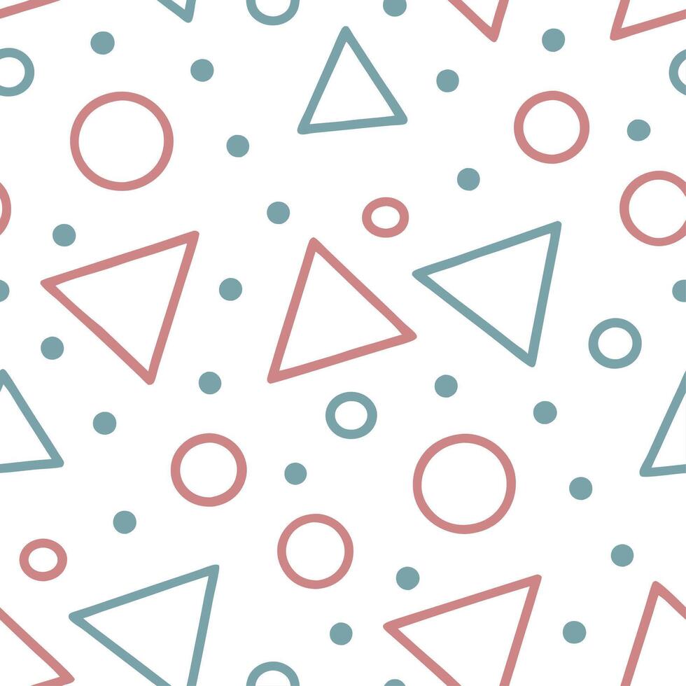 Clean Retro geometric seamless tile pattern complementary colors on white background perfect for vibrant spaces concept as Creating seamless tile with retro geometric patterns in complem Set 3 vector