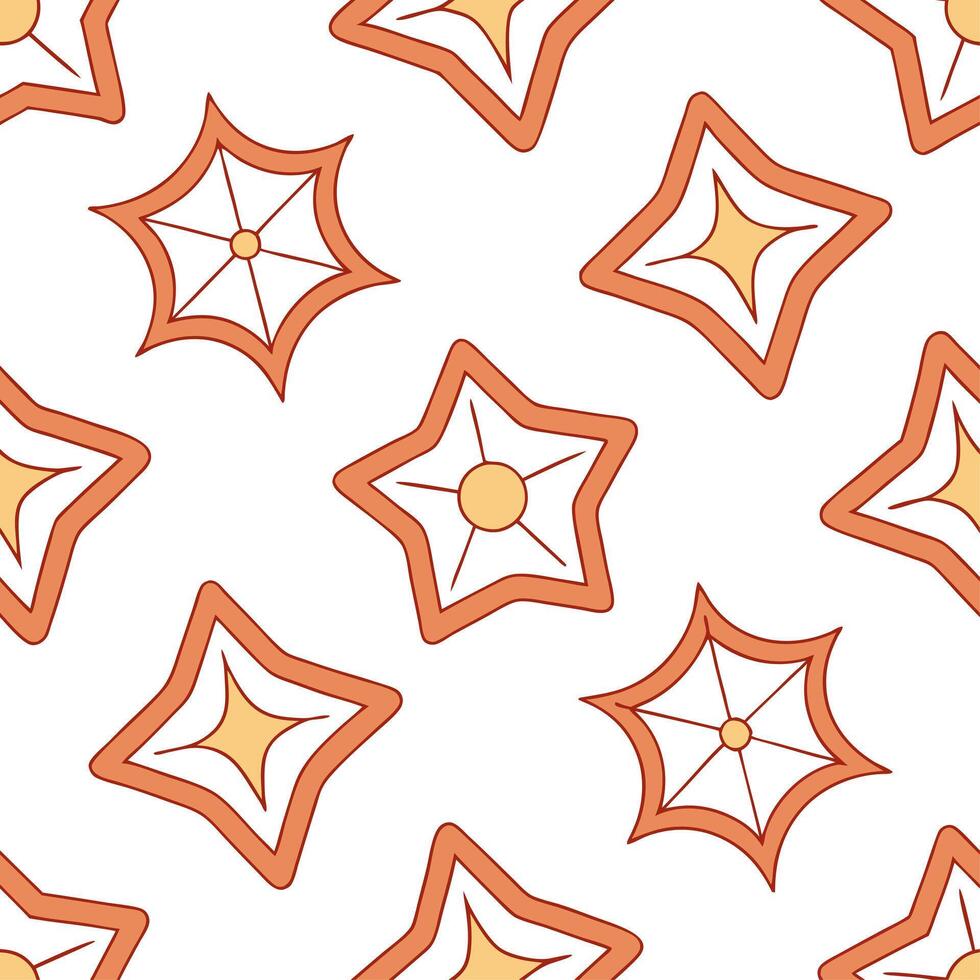 Clean Retro geometric seamless tile pattern earth neon colors on white background perfect for unique designs concept as Creating seamless tile with retro geometric patterns in earth neon vector
