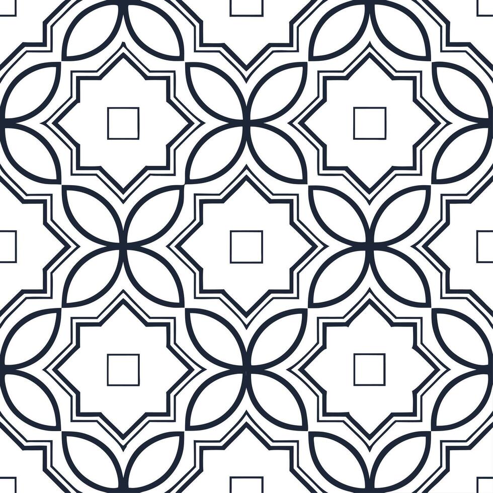 Clean Retro geometric frame seamless tile pattern with bold lines and nostalgic style concept as Bold retro geometric frames form seamless tile patterns bringing nostalgic style to space vector