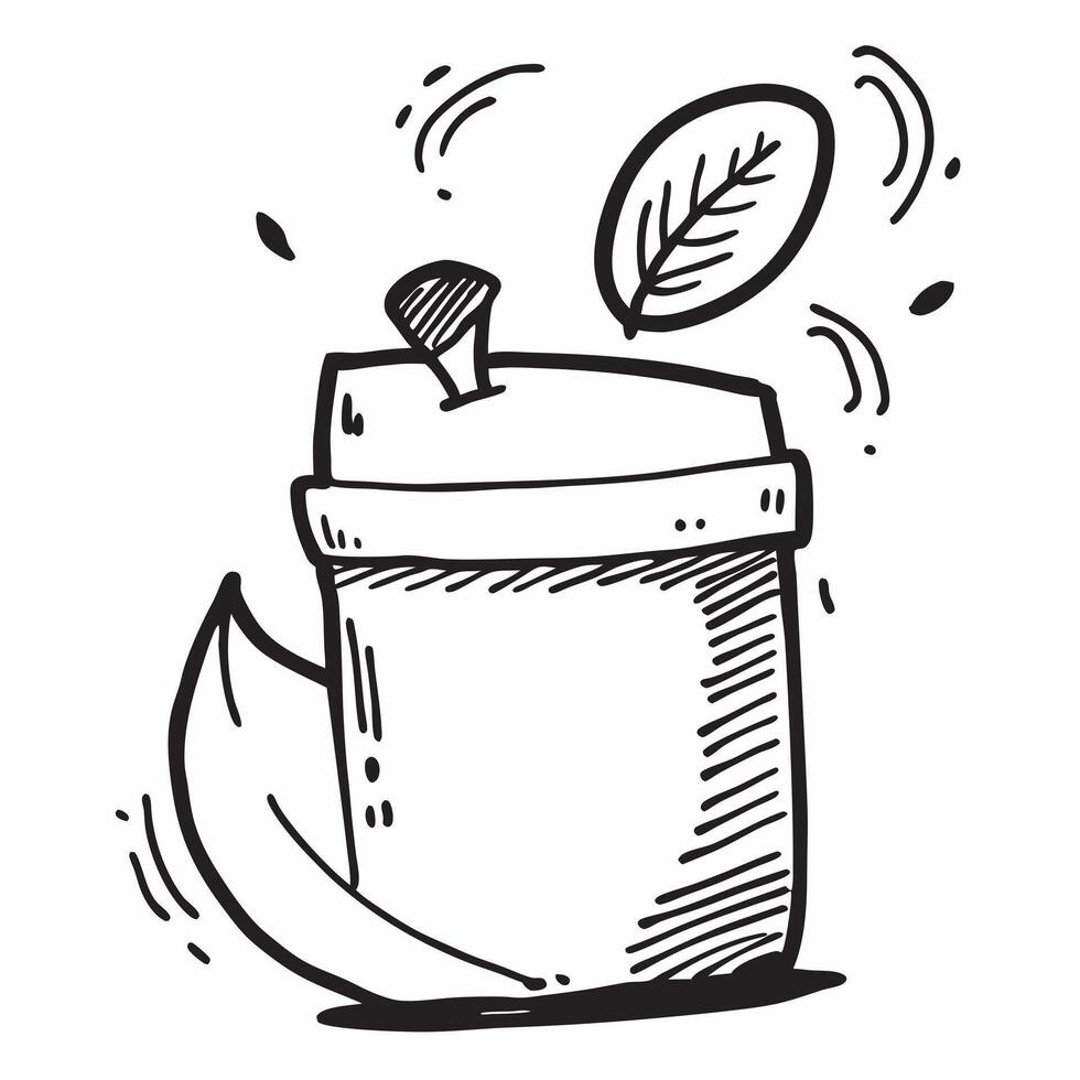 Clean Recycling bin and a green leaf symbolizing eco friendly practices with ample space for text concept as A recycling bin and a green leaf representing eco friendly practices in wast vector