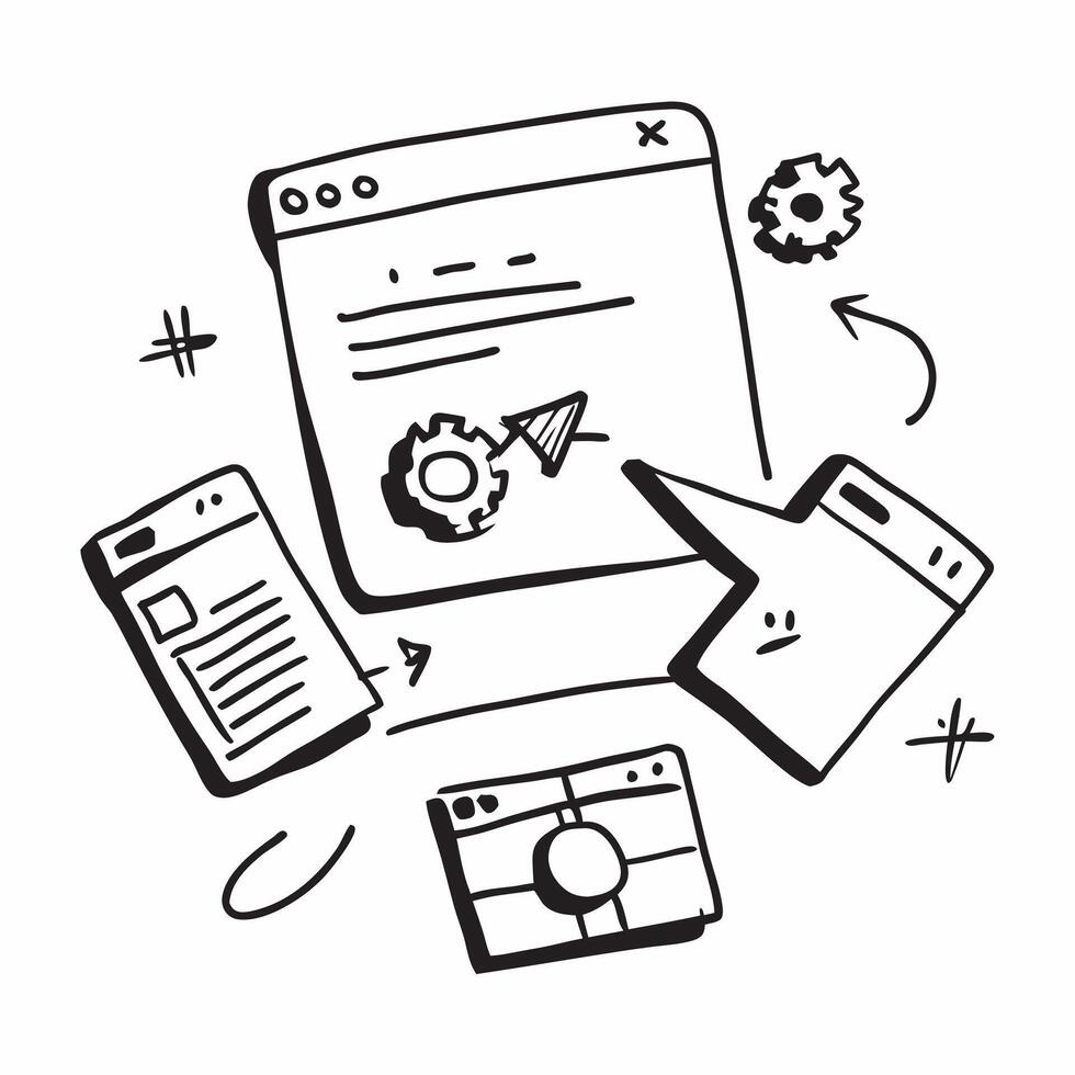 Clean Programming dashboard and code refactoring icon with space for text and graphics concept as An iconographic programming dashboard and code refactoring icon design offering ample sp vector