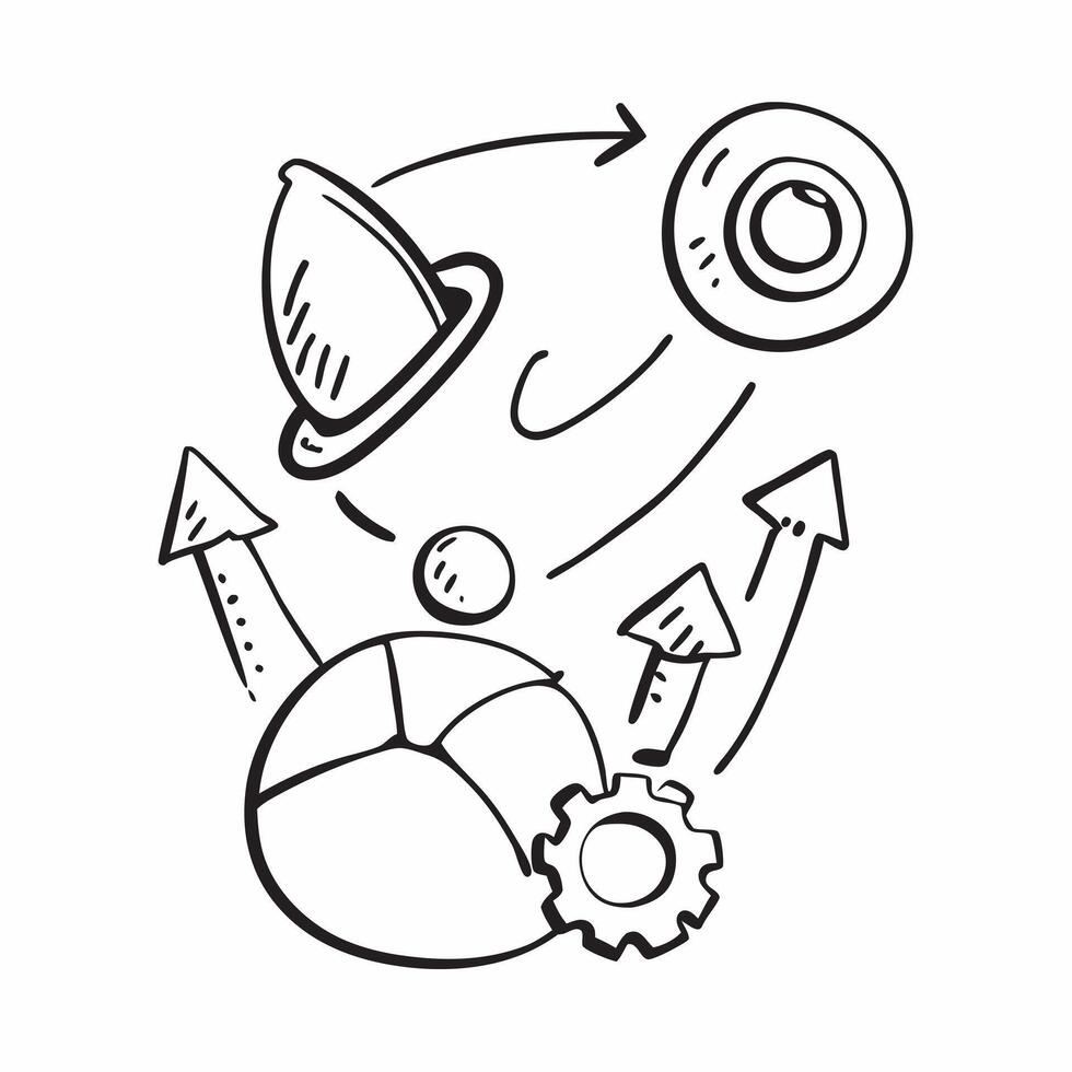 Clean Process improvement icon with copy space on white background concept as A illustration of a process improvement icon with ample copy space on a white background perfect for Set 2 vector