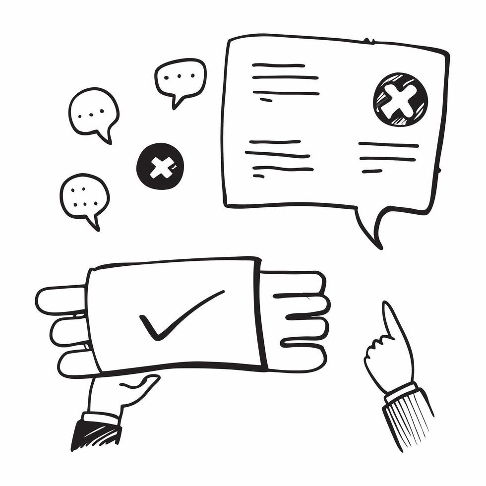 Clean Positive feedback and negative feedback symbols symbolizing acceptance and rejection with ample space for text concept as Positive feedback and negative feedback icons representin vector