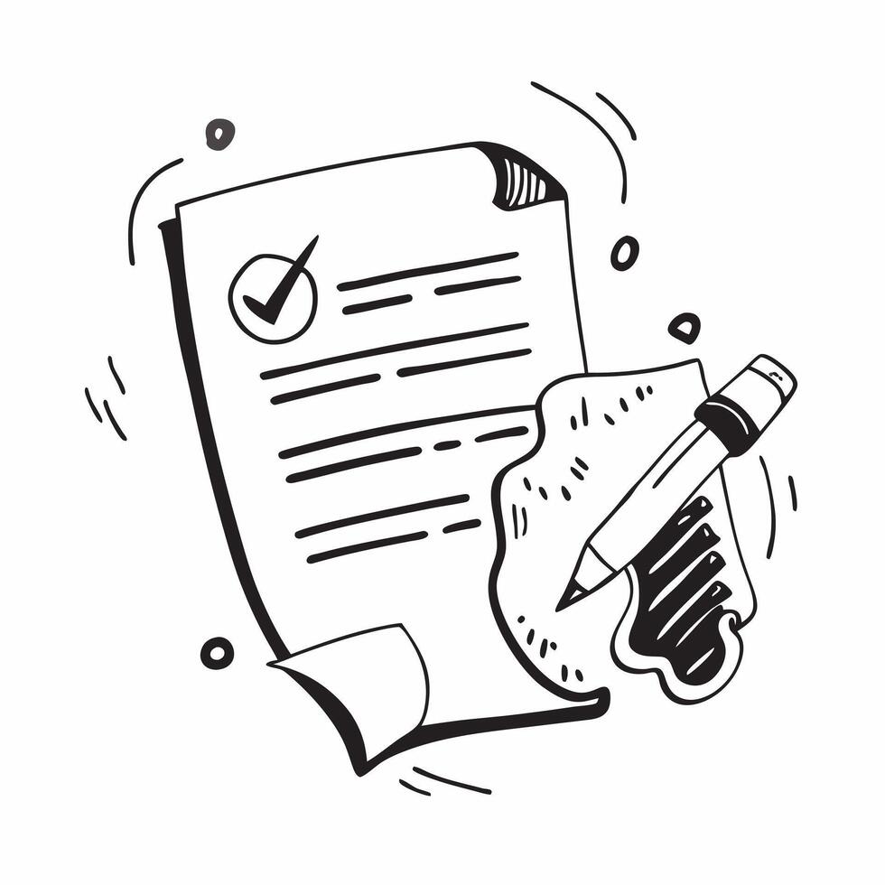 Clean Policy document and pen icon with copy space for social media posts concept as An illustrative policy document and pen icon with copy space tailored for social media posts and digi vector