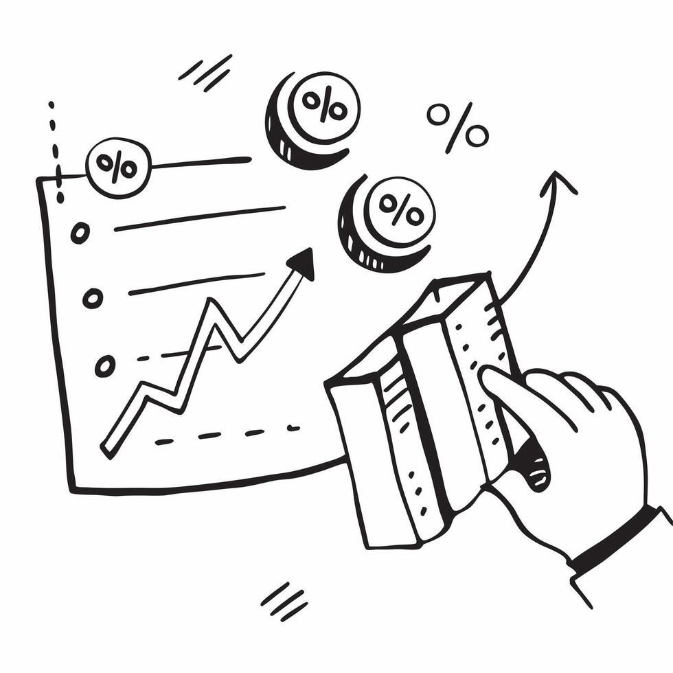 Clean Percentage illustration with copy space for business reports concept as A visually appealing percentage illustration with copy space designed to enhance business reports and presen Set 4 vector