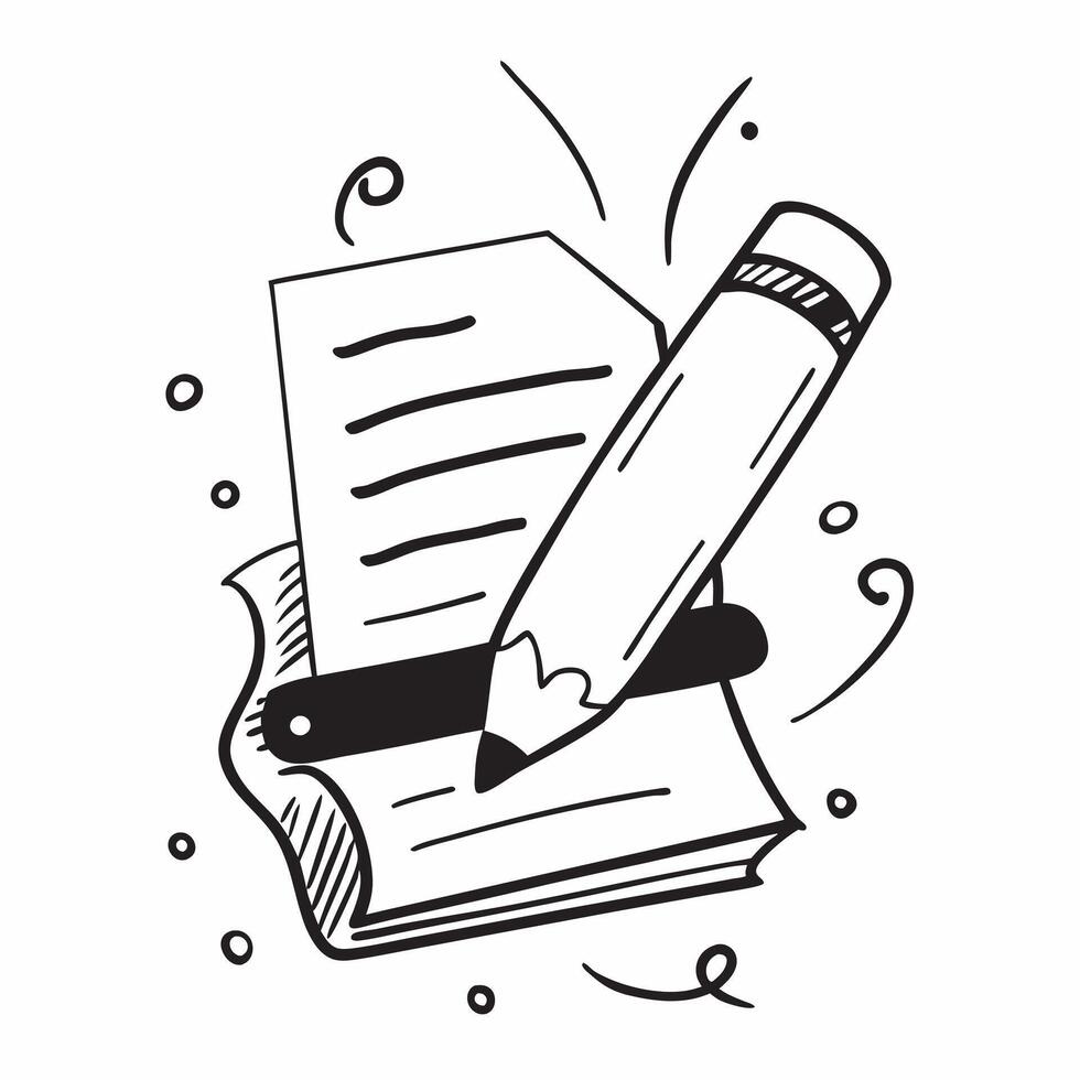 Clean Pencil symbol with copy space for academic schedules concept as An artistic rendering of a pencil symbol with spacious copy space suitable for academic schedules lesson plans and s vector