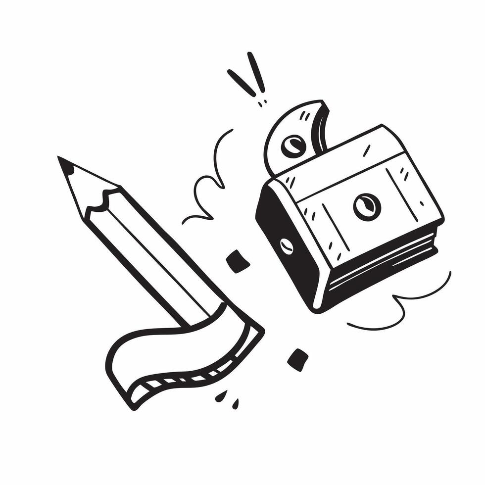 Clean Pencil sharpener and colored pencils icon with copy space for study materials concept as An illustrative pencil sharpener and colored pencils icon design featuring ample space for vector