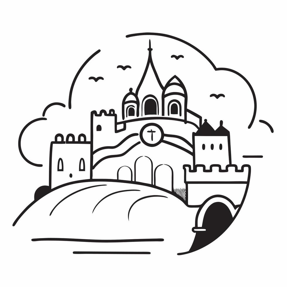 Clean Notre Dame and Seine River concept as Notre Dame with Seine River and ample copy space representing the historic and scenic landmarks of Paris in Photo Stock Concept vector