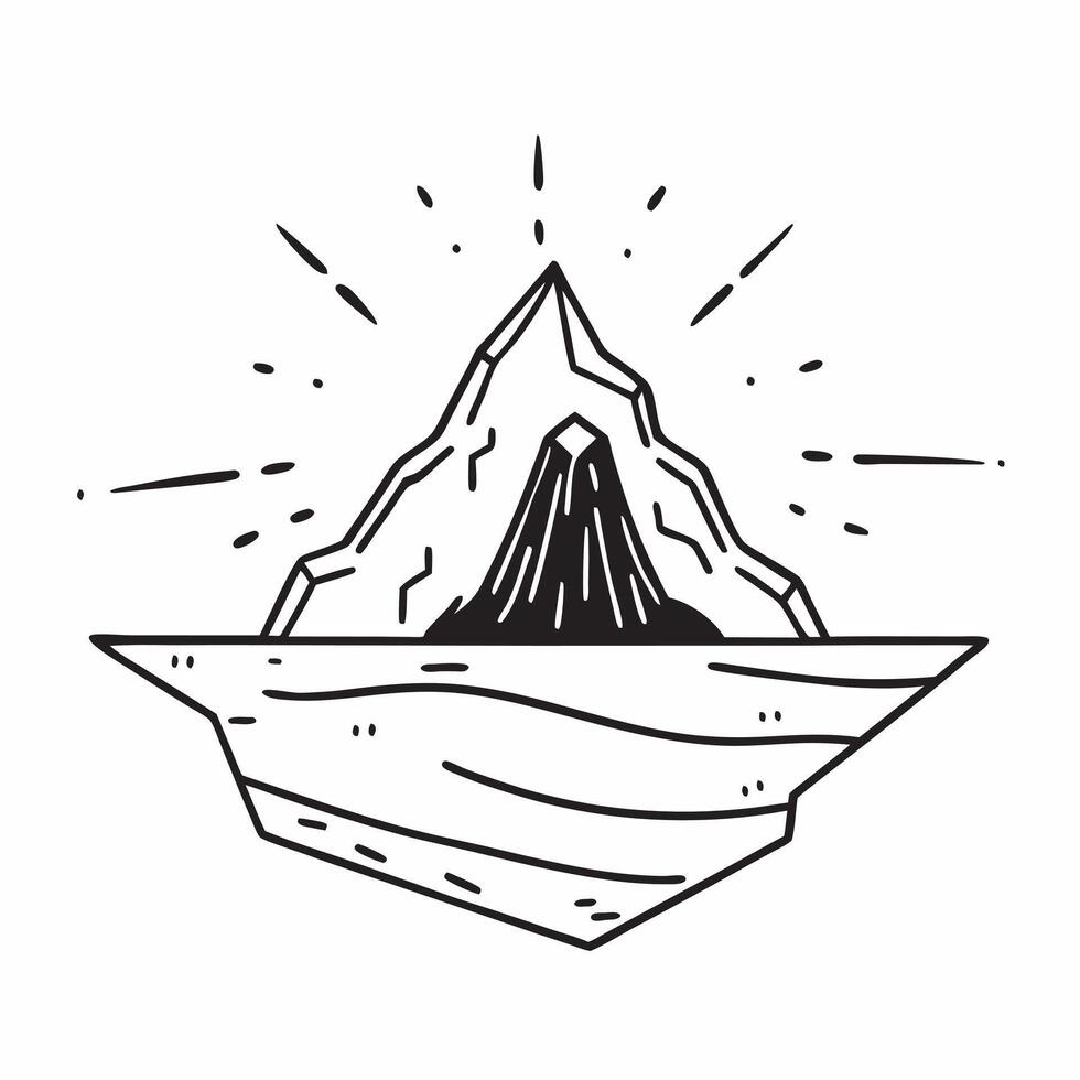 Clean Mountain peak and a valley symbolizing high and low terrain with room for writing concept as A mountain peak and a valley representing high and low terrain with ample space for te vector