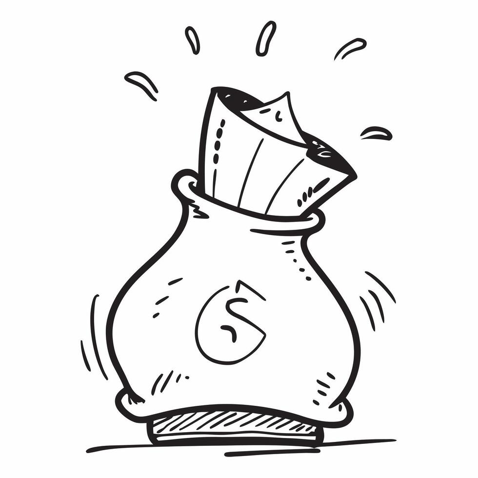 Clean Money bag icon with copy space on a white background concept as A icon image of a money bag icon with generous copy space on a white background ideal for financial and wealth the Set 2 vector