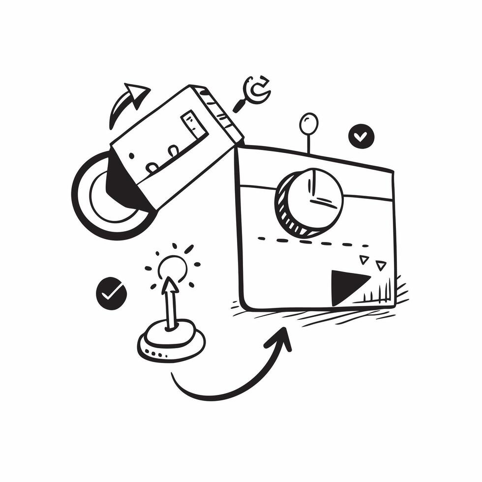 Clean Modern digital transformation icon with copy space for business presentations concept as A modern digital transformation icon design with generous copy space perfect for enhancing Set 2 vector