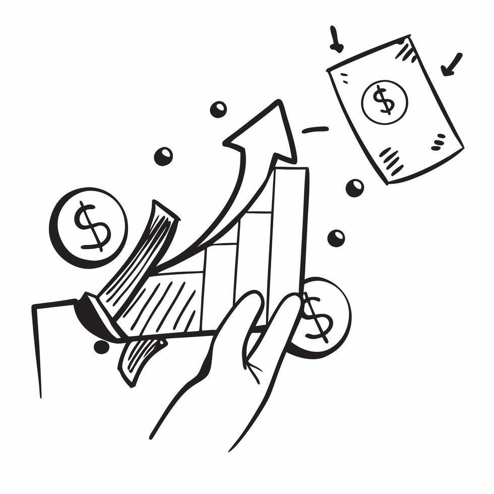Clean Modern financial growth icon with copy space for business presentations concept as A modern financial growth icon design with generous copy space perfect for enhancing business pre vector