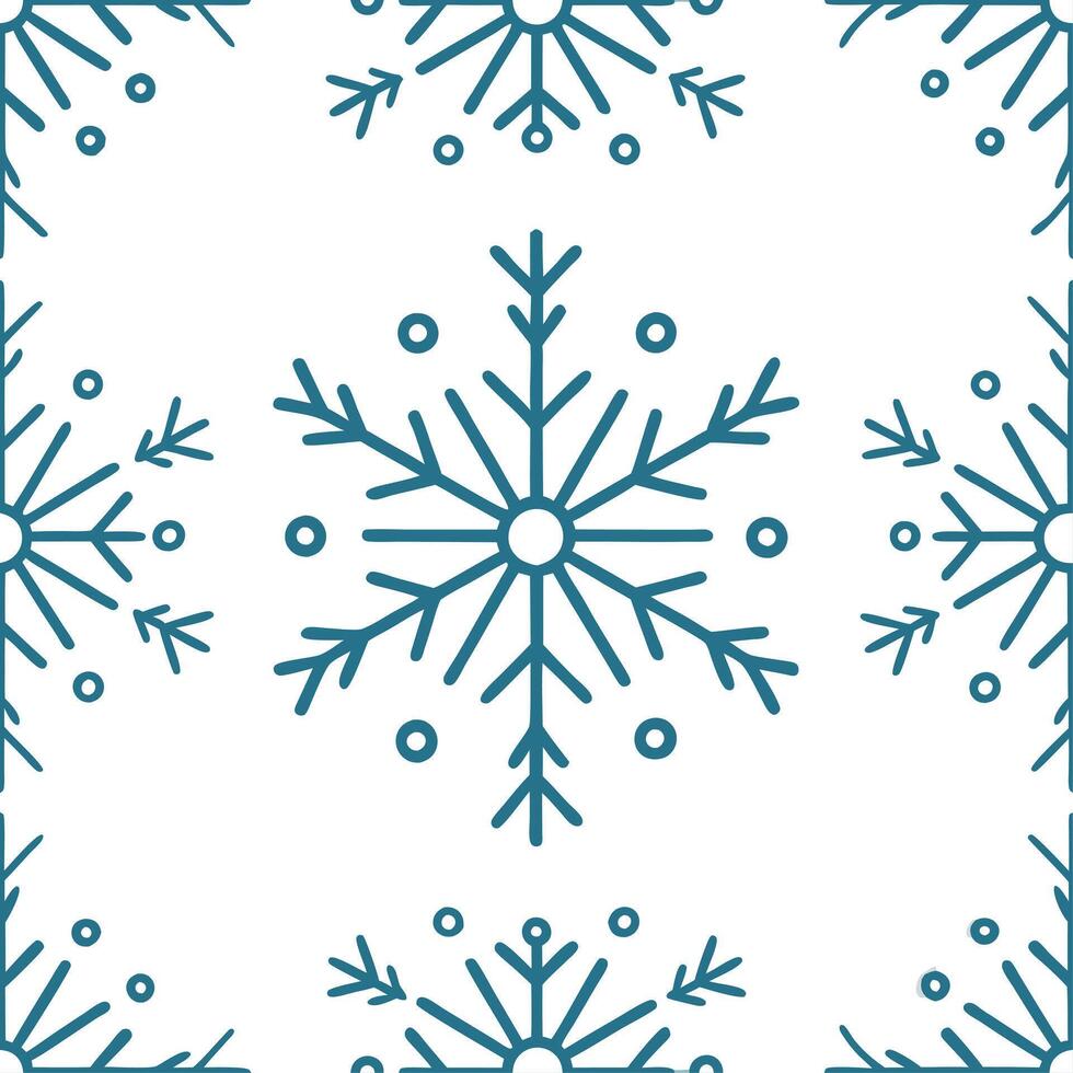 Clean Minimalist single snowflake seamless tile pattern with clean lines and subtle frost concept as A single minimalist snowflake with clean lines and subtle frost creates a seamless ti vector