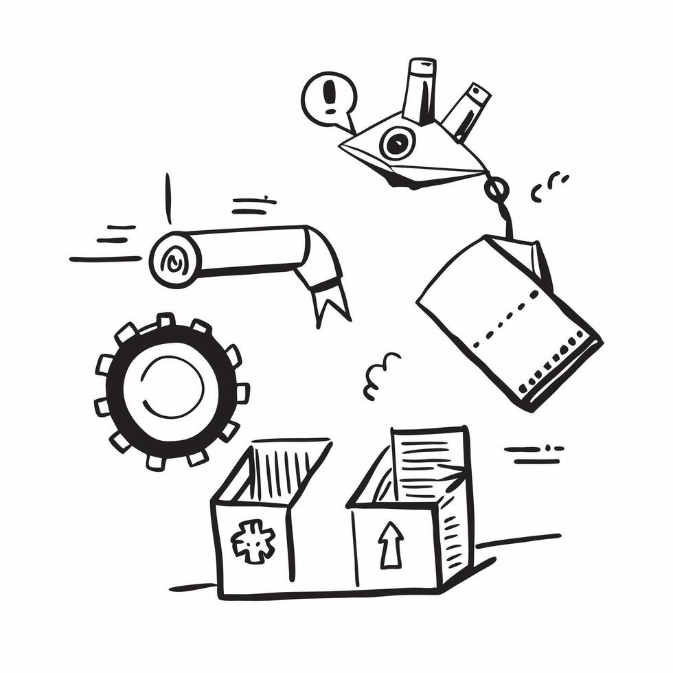 Clean Modern automation logistic icon with copy space for business presentations concept as A modern automation logistic icon design with generous copy space perfect for enhancing busine vector