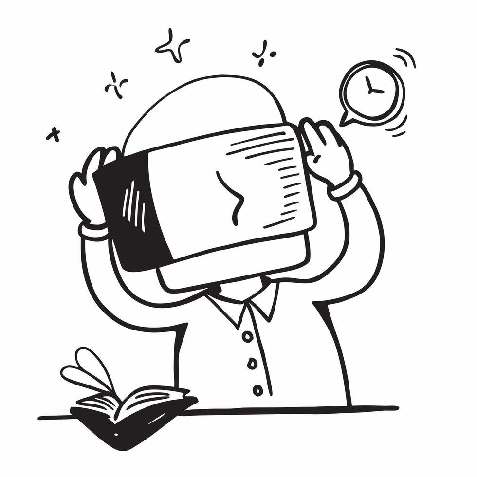 Clean Manager with a sleep mask and a wellness book symbolizing workplace rest with ample space for text concept as A manager holding a sleep mask and a wellness book representing the i vector