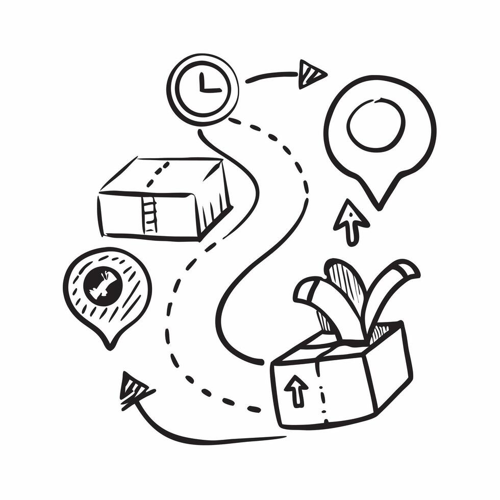 Clean Logistics symbol with copy space for strategic planning concept as A strategic planning oriented logistics symbol with ample copy space ideal for visualizing long term delivery goa vector