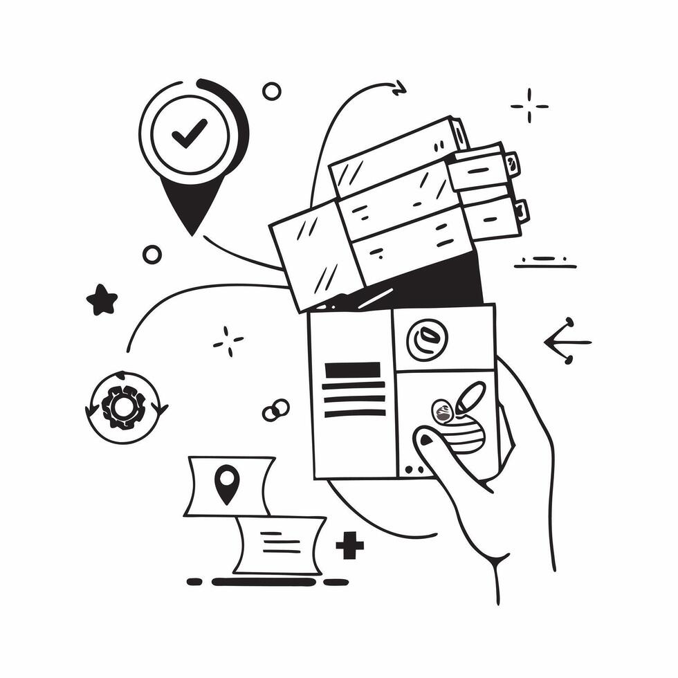 Clean Logistic illustration with copy space for business reports concept as A visually appealing logistic illustration with copy space designed to enhance business reports and presentati Set 6 vector