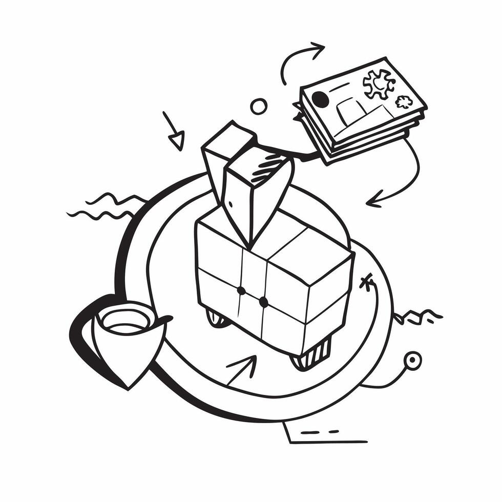 Clean Logistic symbol with blank area for personalized messages concept as A customizable logistic symbol featuring a blank area for adding personalized messages making it suitable for a vector