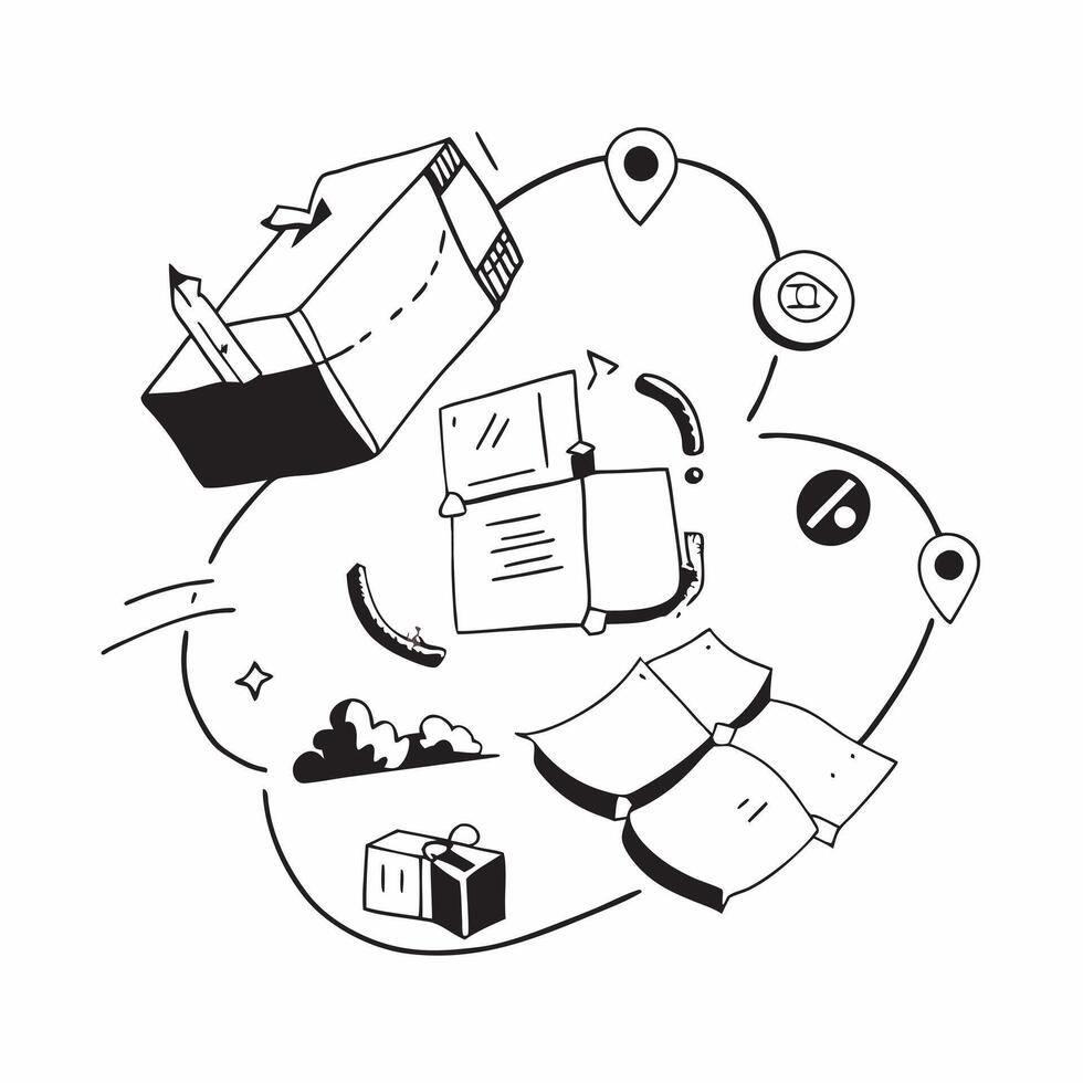 Clean Logistic illustration with space for text and graphics concept as An illustrative logistic design featuring ample space for both text and graphics perfect for illustrating supply c Set 2 vector