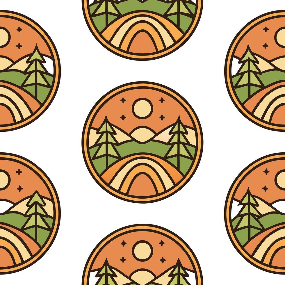 Clean Local folklore scenes and mythical creatures seamless tile pattern with vibrant and earthy tones concept as Vibrant and earthy tones highlight local folklore scenes and mythical cr vector