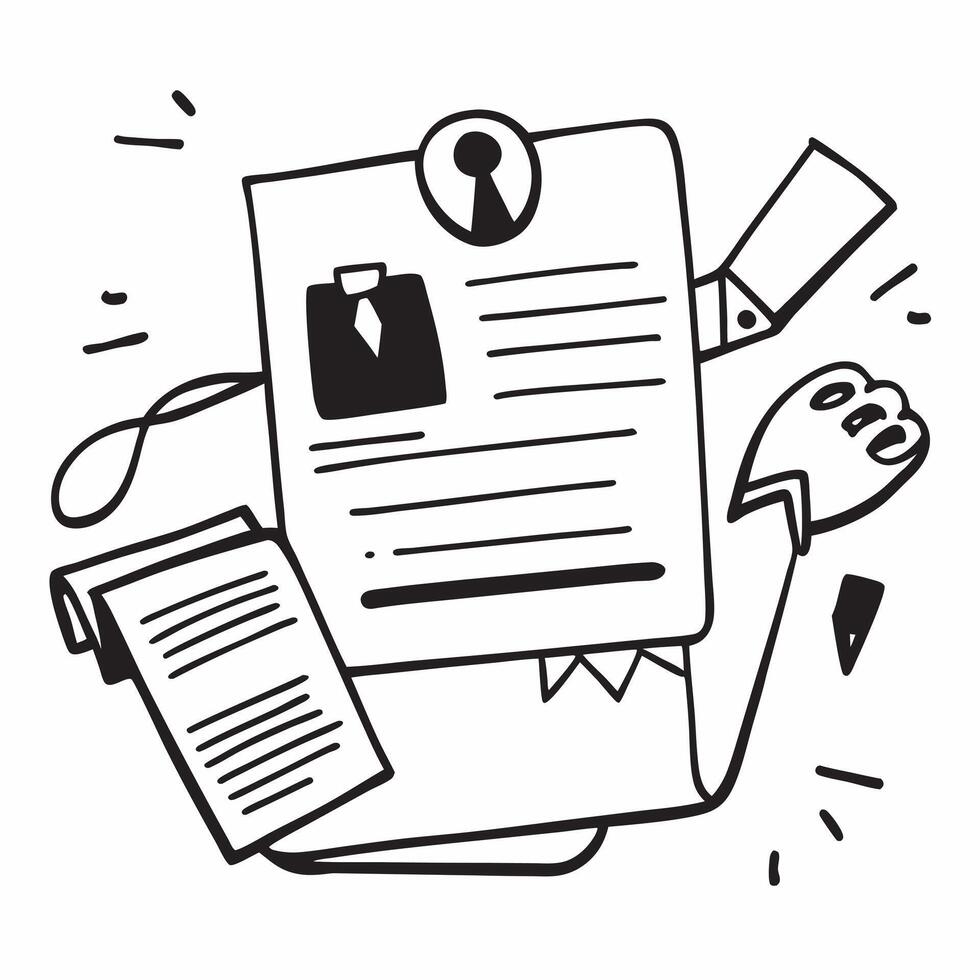 Clean Job application and tie icon with copy space for candidate presentations concept as A visually appealing job application and tie icon with copy space designed to enhance candidate vector