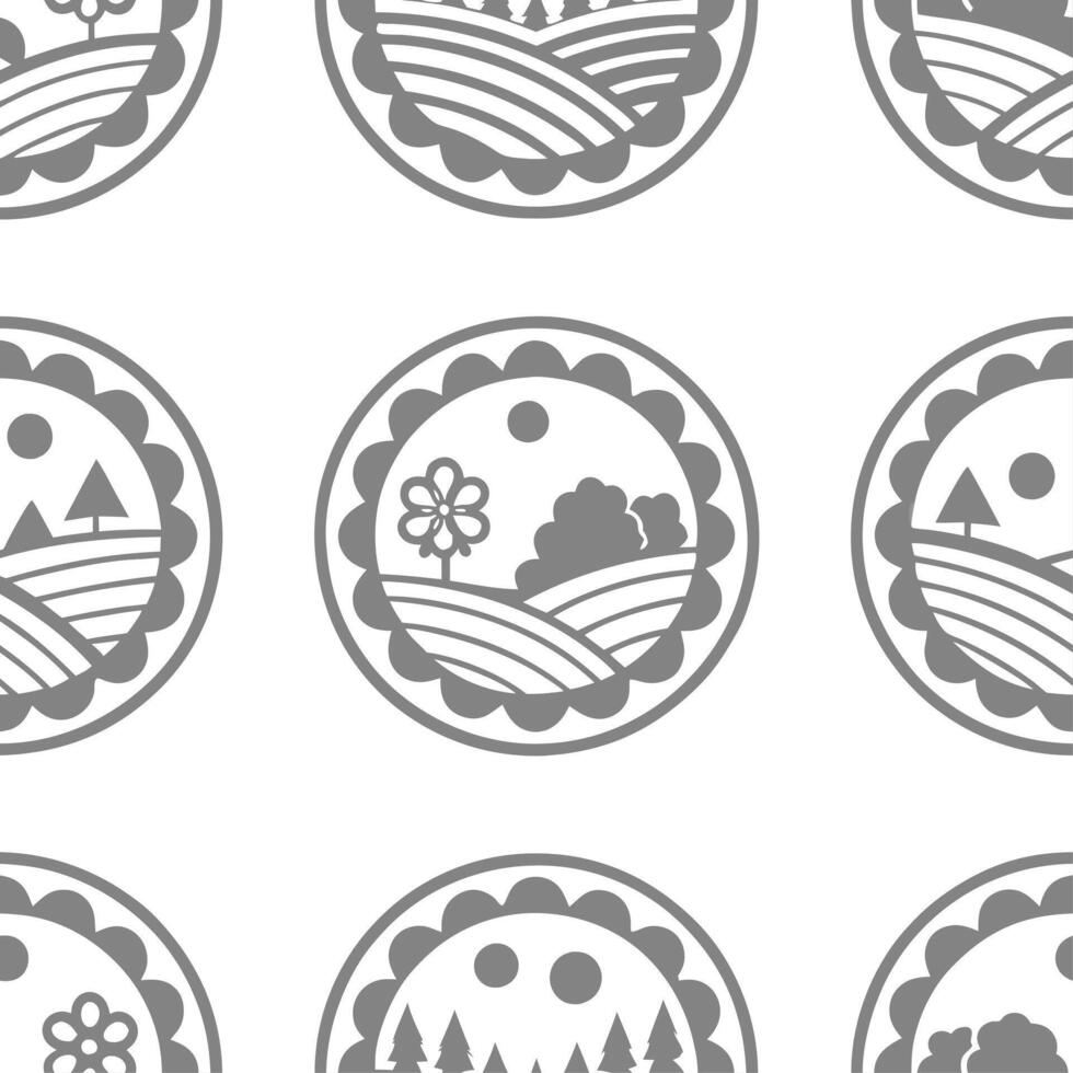 Clean Illustrate a seamless pattern featuring retro polka dots in vibrant primary colors for a playful mid century modern theme concept as Design a repeating pattern with bold polka dot Set 8 vector