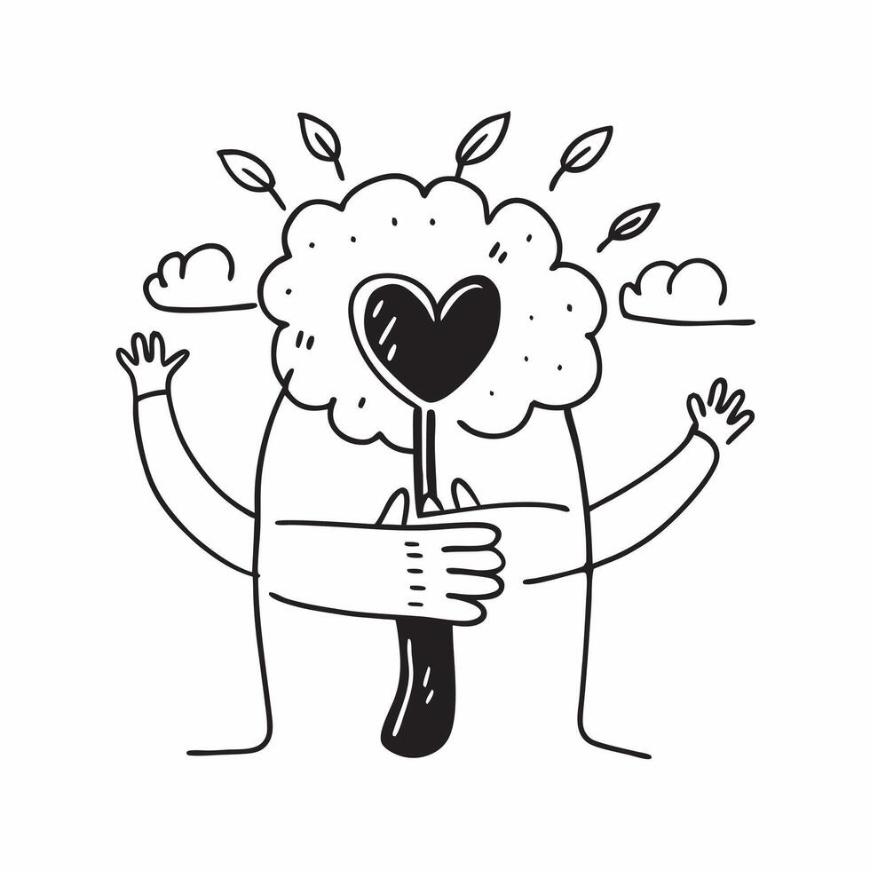 Clean Hugging Silhouettes and Raindrops concept as Hugging silhouettes with raindrops and ample copy space symbolizing emotional depth and connection in a hug in Photo Stock Concept vector