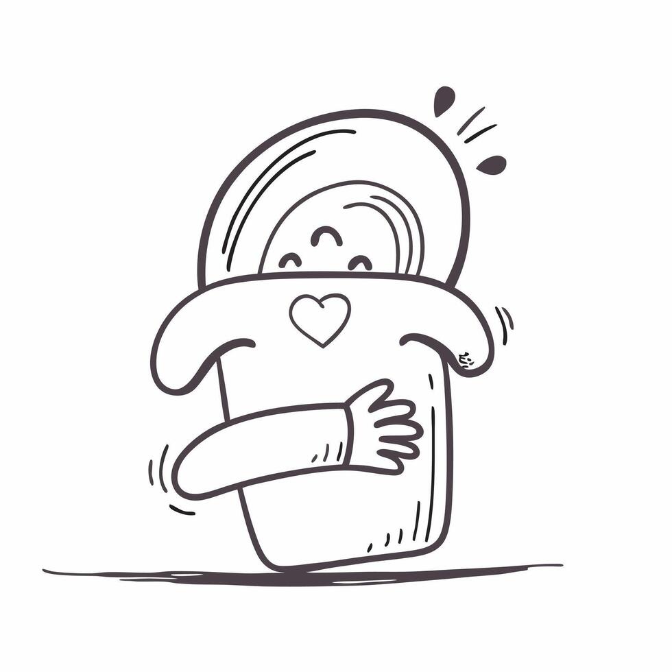 Clean Hugging Heart and Rainbow concept as A hugging heart with a rainbow and ample copy space representing love and joy in a hug in Photo Stock Concept vector