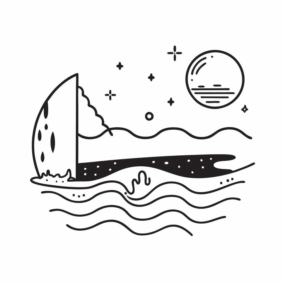 Clean High tide and low tide symbolizing high and low water levels with ample space for text concept as High tide and low tide representing high and low water levels with room for writi vector
