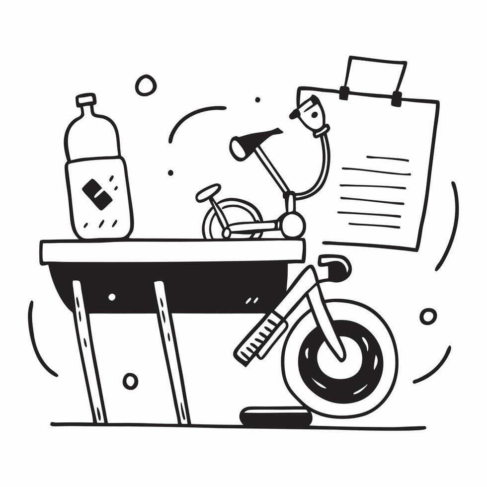 Clean Healthy snack pack and a step counter symbolizing nutrition and activity with ample space for text concept as A healthy snack pack and a step counter representing the balance of n vector