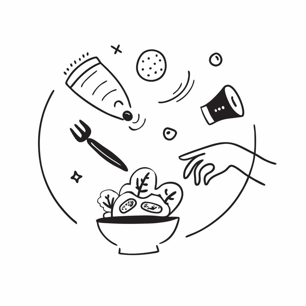 Clean Healthy meal and junk food representing healthy eating and unhealthy choices with ample space for text concept as A plate with a healthy meal and junk food symbolizing the dos of vector