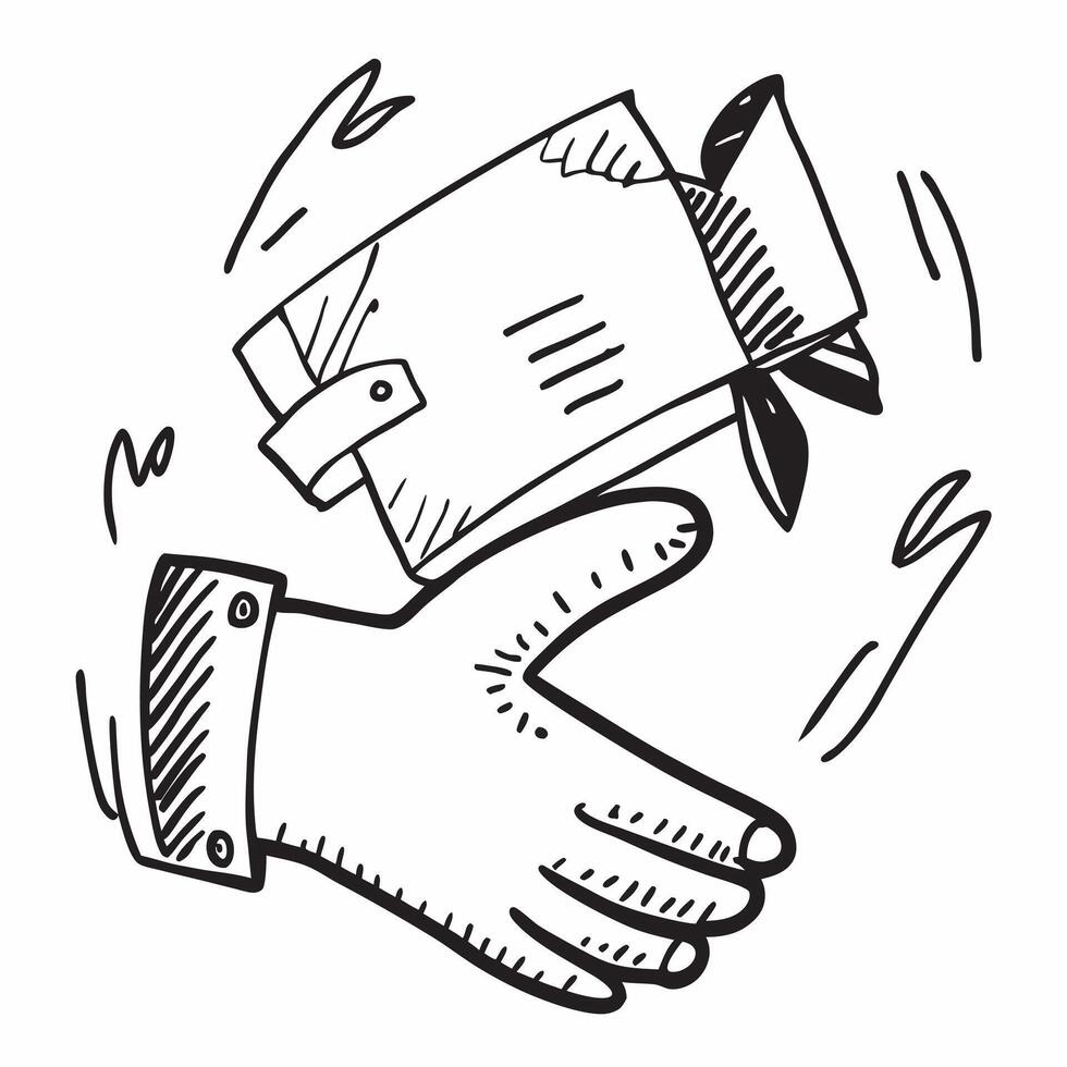 Clean Handshake icon with copy space on a white background concept as A image of a handshake icon with generous copy space on a white background ideal for agreement and retirement vector