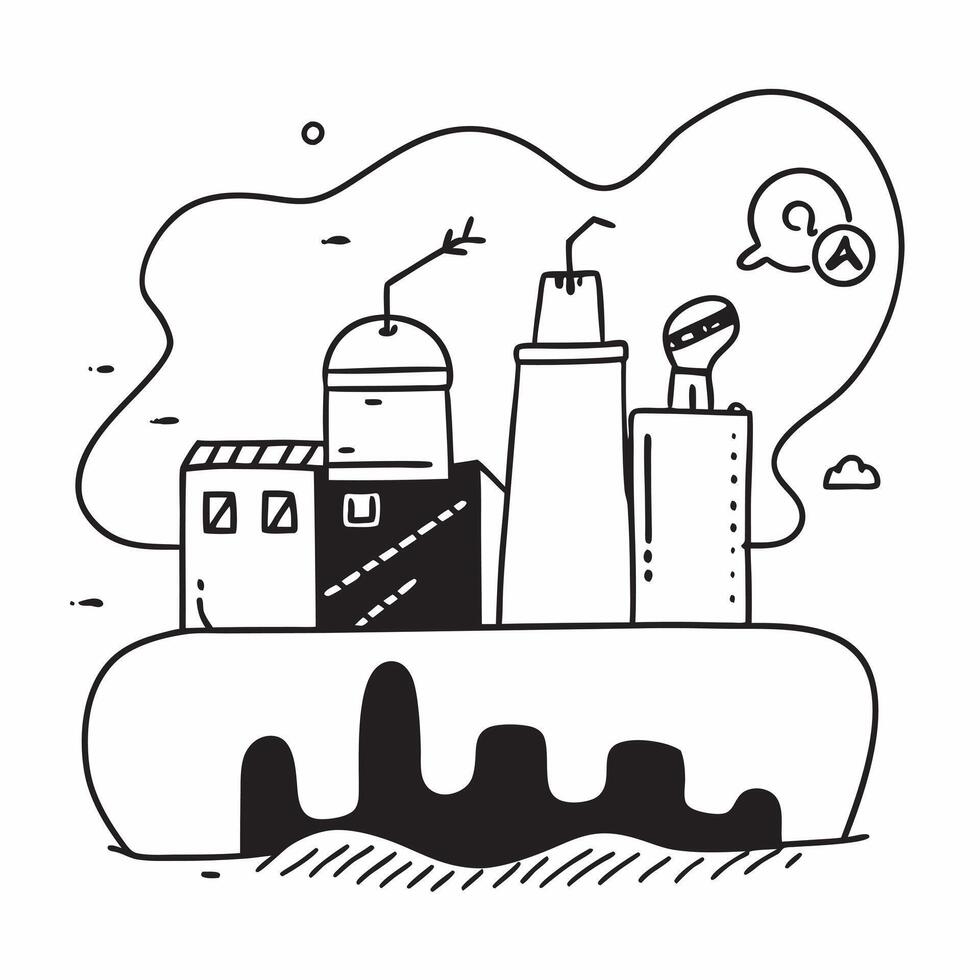 Clean Green factory and a water treatment plant symbolizing sustainable industry practices with ample space for text concept as A green factory next to a water treatment plant represent vector