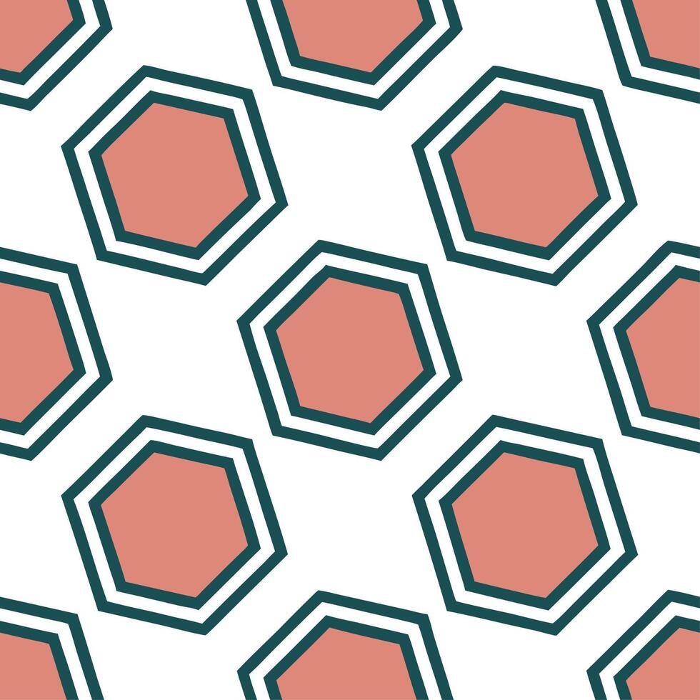 Clean Geometric retro polygon seamless tiles jewel tones on white background perfect for elegant designs concept as Creating geometric seamless tile with retro polygons in jewel tones on vector