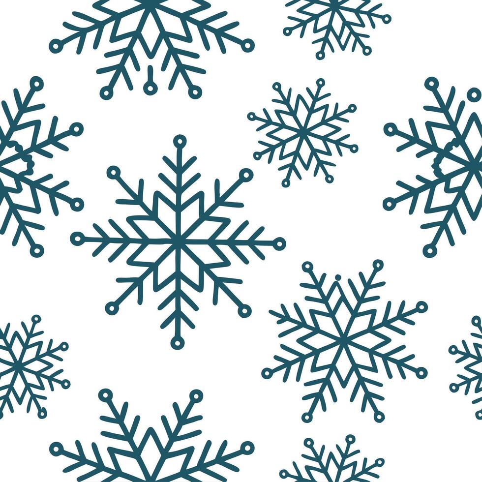 Clean Frosty geometric snowflakes seamless tile pattern with modern winter aesthetics and cool tones concept as Geometric snowflakes with frosty details create a modern seamless tile pat vector