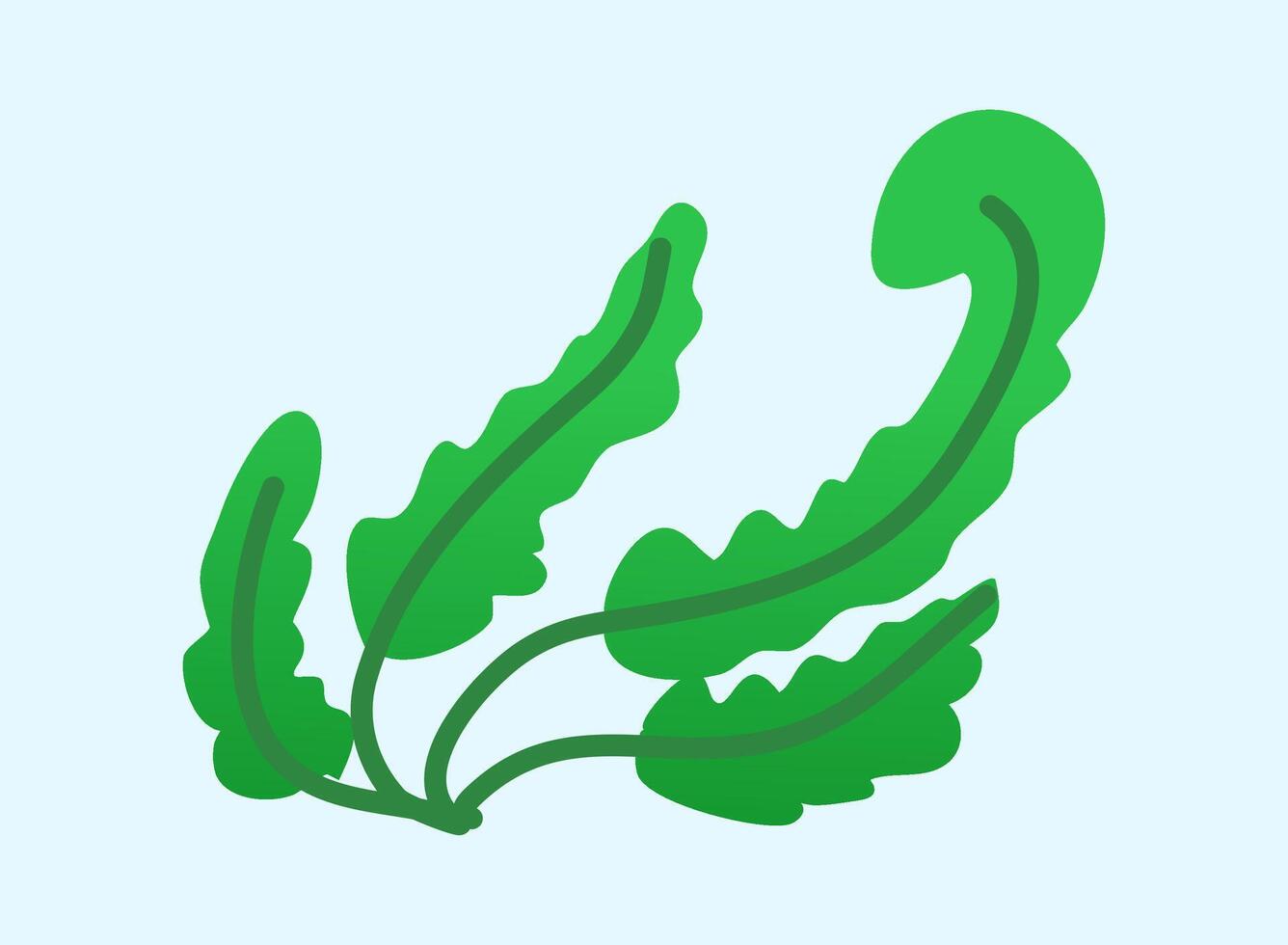 Illustration of an Vibrant Coral Reef Seaweed Green vector