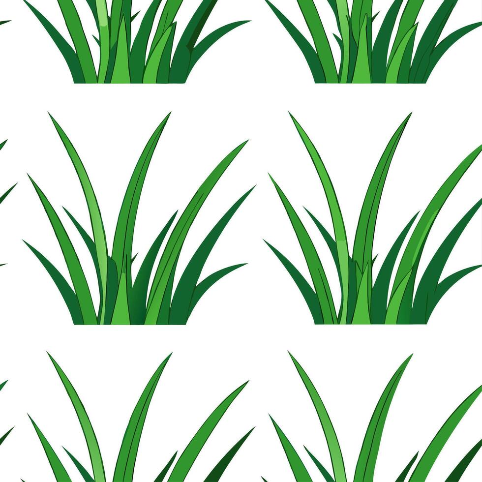 Clean Fresh spring grass seamless tile pattern with tender blades and vibrant green shades symbolizing renewal concept as Tender blades of fresh spring grass in vibrant green shades crea vector
