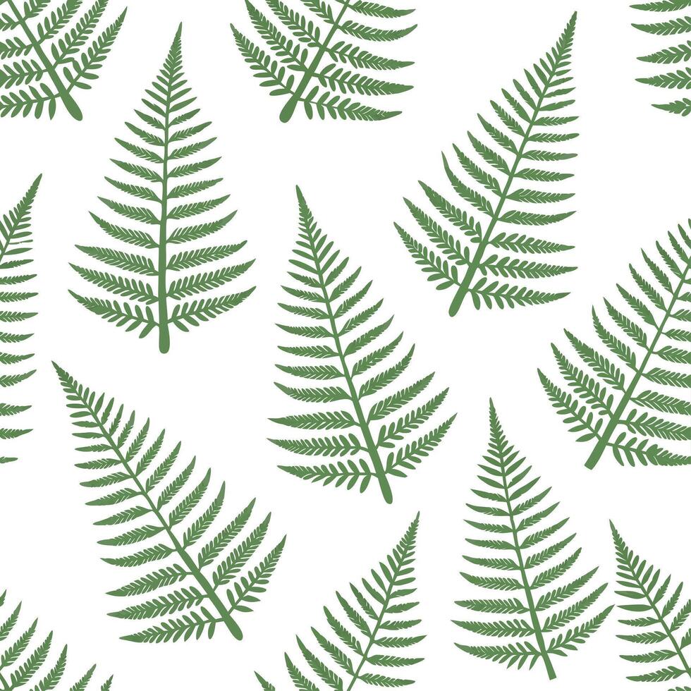 Clean Fresh spring fern and moss seamless tile pattern with textured details and natural beauty concept as Textured fern and moss details in soft green shades create a seamless tile patt vector
