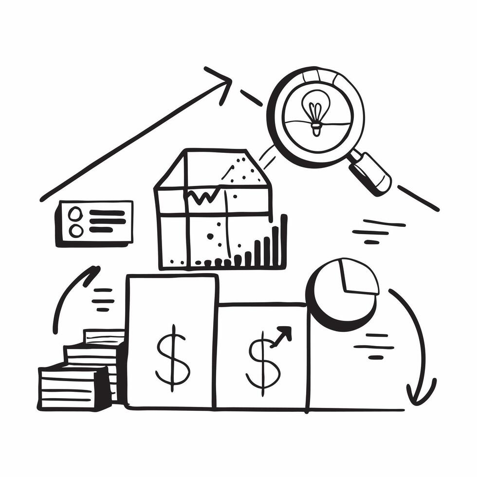 Clean Freight warehouse and a budget forecast symbolizing budget planning in double exposure with copy space concept as A freight warehouse blended with a budget forecast representing b vector