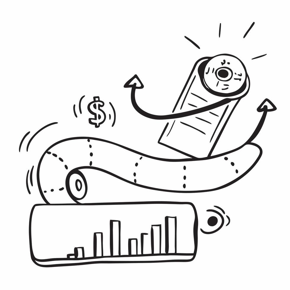 Clean Forklift and a cost summary chart symbolizing cost summary in distribution in double exposure with copy space concept as A forklift blended with a cost summary chart representing vector